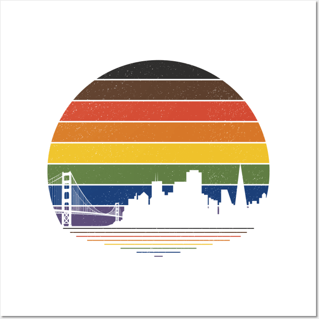 Retro San Francisco Pride Wall Art by lavenderhearts